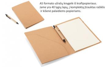 A5 užrašinė su rašikliu