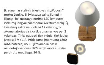 Įkraunamas salinis šviestuvas