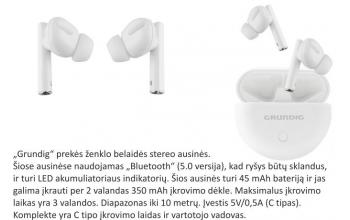 Grundig belainės stereo ausinės