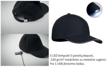 Kepurė su LED lempute